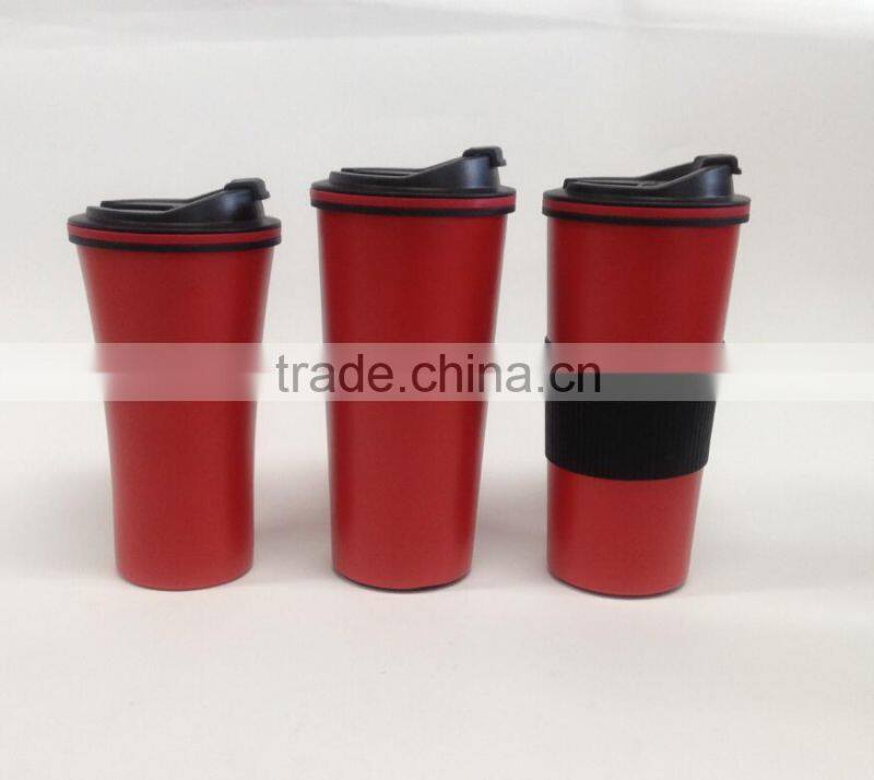 Red color double wall SS sublimation thermos vacuums flask
