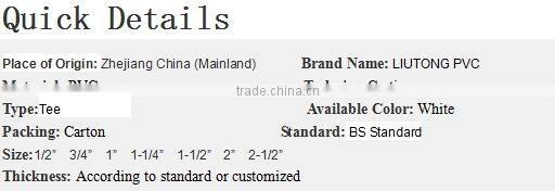 High Quality PVC Female Tee