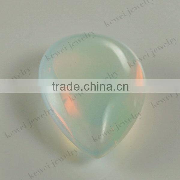 Colorful gemstone beads pear shape white cheap glass gems