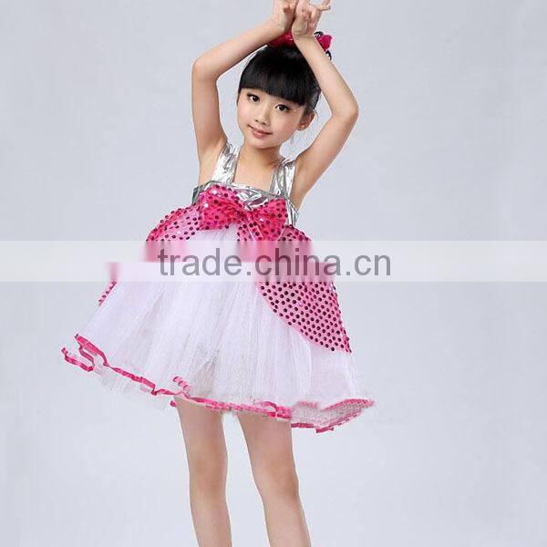 Latest children kids ballroom sequin dress latin dance costume modern dance costumes children