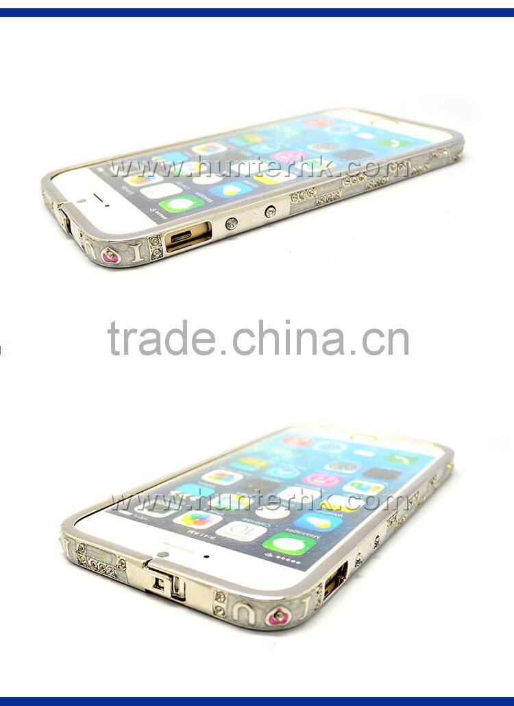 Beautiful Aluminum Bumper Diamond Case For iPhone6