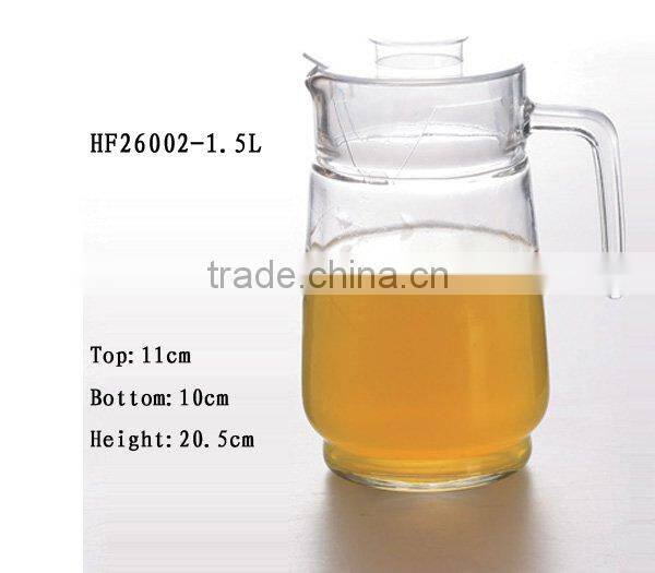 glass jug and glass pitcher(color lids options)