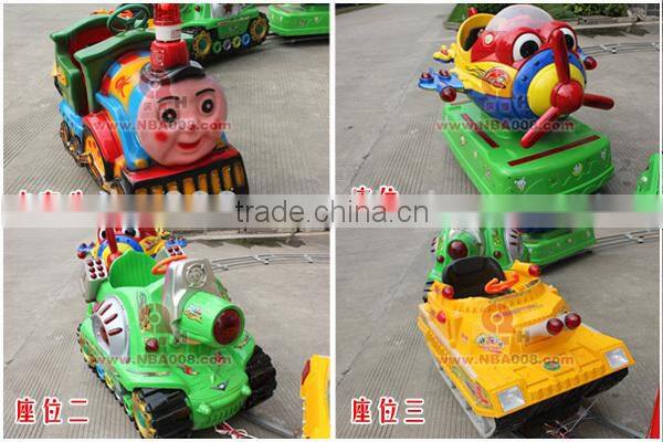 Electric train with track for kiddie's ride