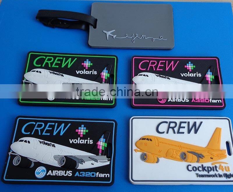 Offset Printed Logo Soft PVC Travel Name Label Luggage Tag - Promotional Gifts