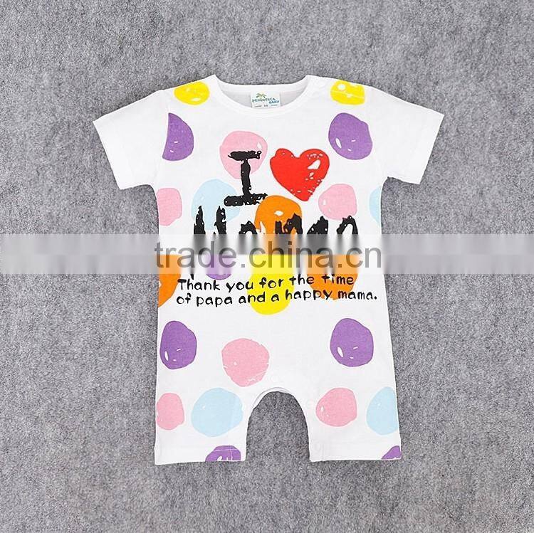 Cute Baby Clothing 2016 Lovely Baby Casual Cotton Wearing Summer Toddler Jumpsuit Baby Romper