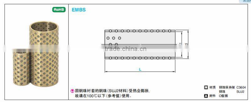 Ball cages for guide bushing EMBS ( Brass ball cage )