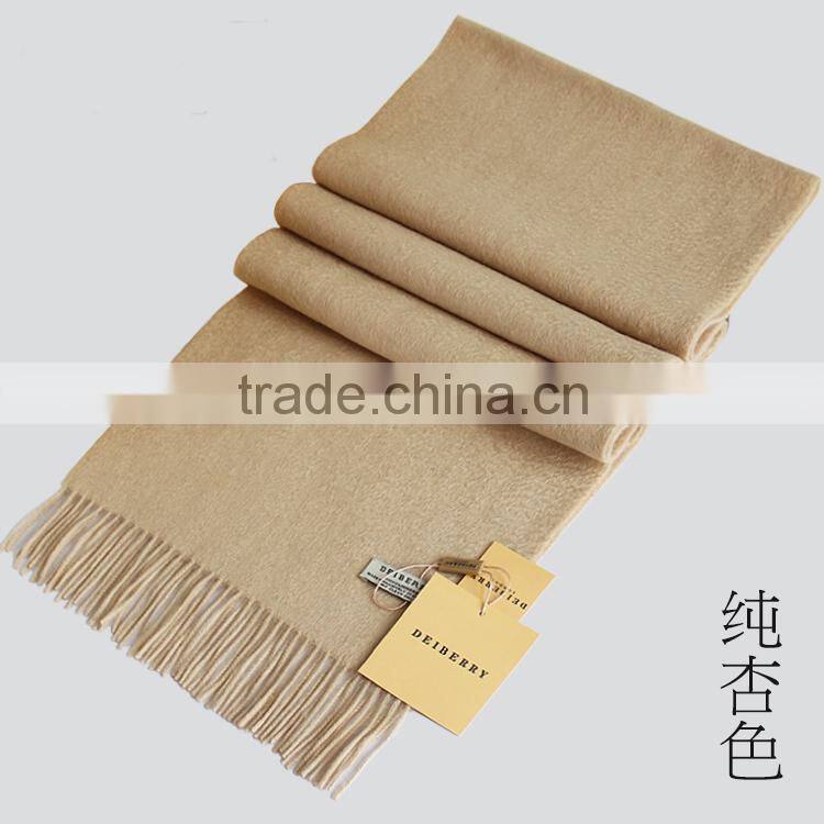 Wholesale Top Quality Unisex Woman Man Plain Pure 100% Wool Scarf