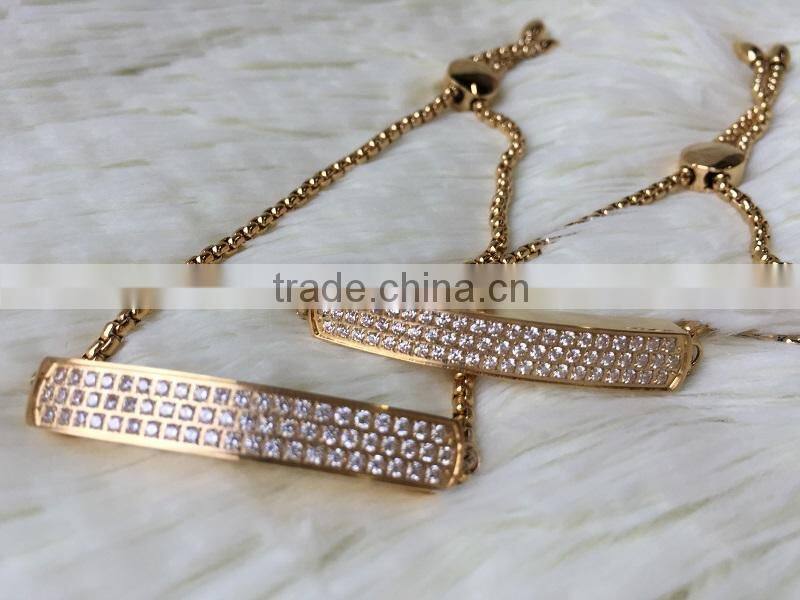 Latest Fashion Ladies Bracelet Beautiful Monica High End AAA Zircone Stone setting Bracelet Manufacture