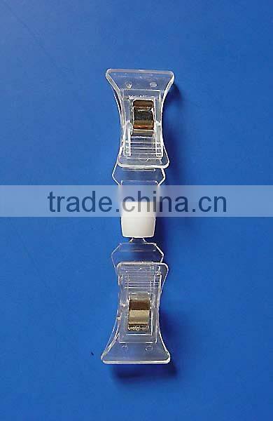 PVC Double Clips with plastic line for POP sign