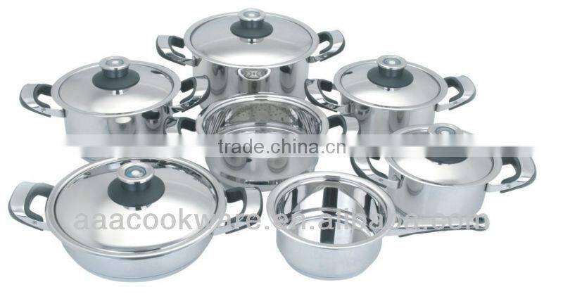 12Pcs 304 Stainless Steel Cookware Sets