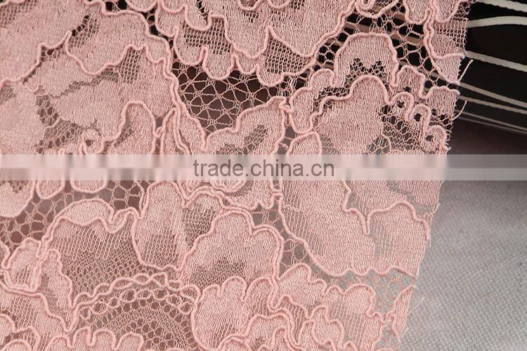wholesale best sale cheap high quality pink cord organic cotton lace fabric buy online