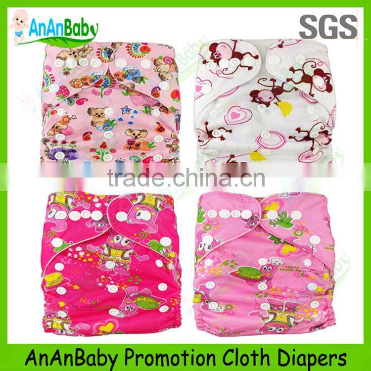 Free Shipping Sale Promotion Printed Cloth Diapers With Microfiber Diapers Inserts
