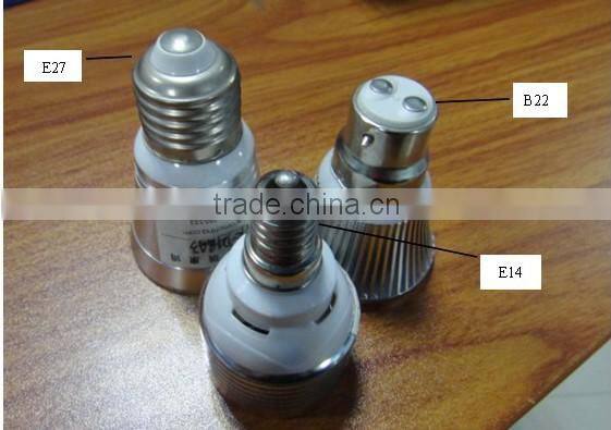 E27 3W frosted glass cover Aluminum LED Bulb Light Shell