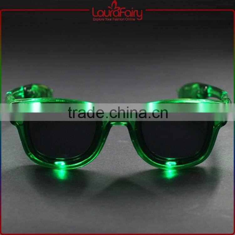 Laura Fairy 2016 Hot Product China Manufacture Kids Green LED Party Sunglasses