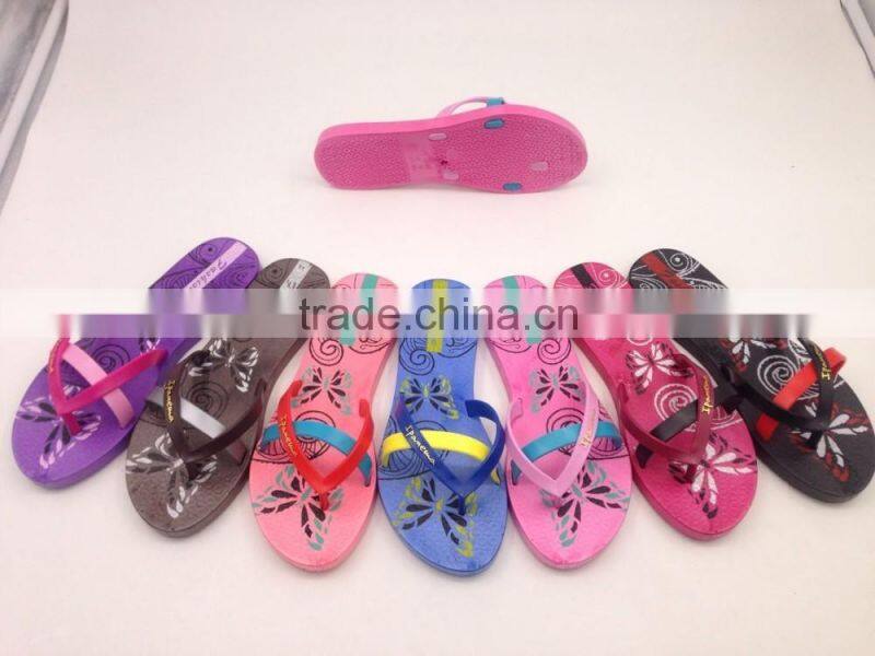 2016 New Sample Latest Fashion Lady Flip Flops PCU Slipper