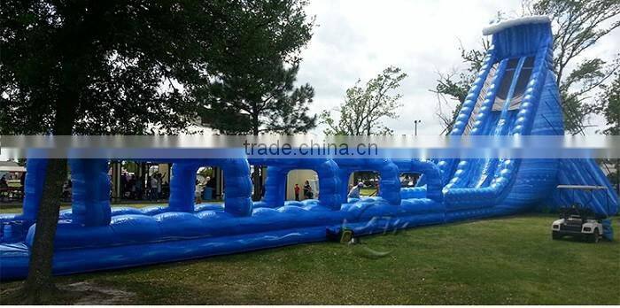 2016 new point china cheap big wet inflatable slide with pool for children and adult