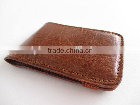 high quality mens name card holder business leather credit card case
