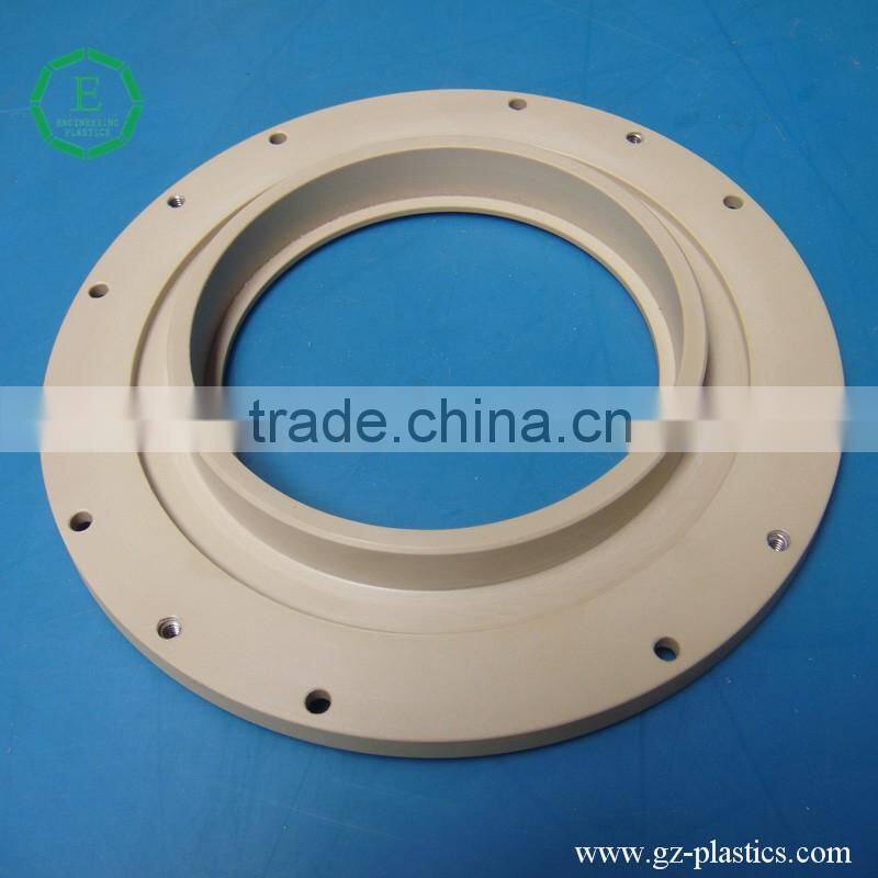 Abrasion Resistance PEEK plastic block by CNC machining