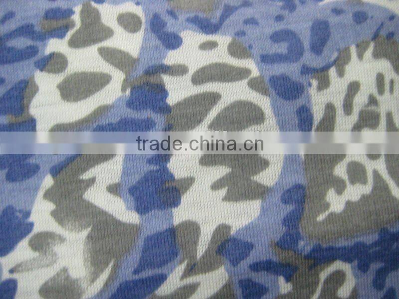 polyester viscose single jersey printed