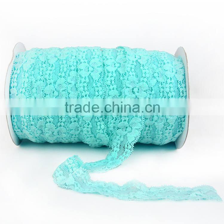 New fancy 2" width decorative stretch lace elastic trim cheap price wholesale for headband hair accessory