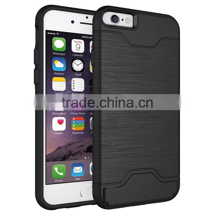 2016 case with card slots and standing function Wonderful Hard Shockproof Heavy Duty Armor Case for iphone 6 case
