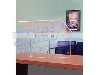 GH-R128 clear acrylic reading standing for podium ,acrylic book holder