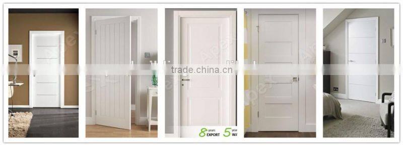 Modern interior black paint wood doors with frosted glass