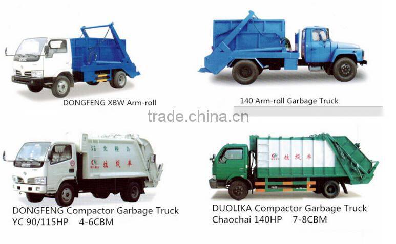 Diesel engine and Manual transmission Type 10M3 garbage truck capacity price