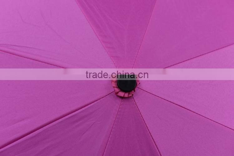 Character of plastic handle automatic folding umbrella