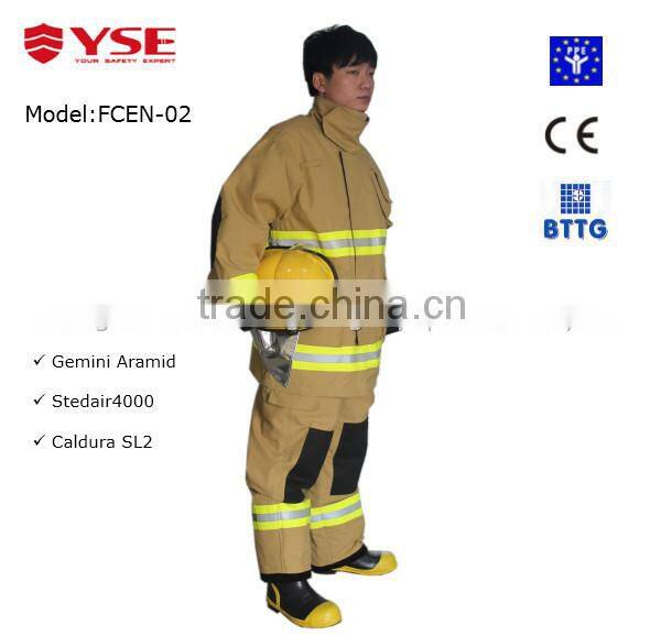 Shanghai YSE Factory Price EN469 Standard Used Fire Protective Firman uniform