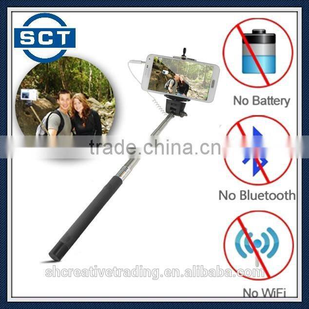 Selfie Monopod Telescopic Selfie Stick with Cable No Batteries Required