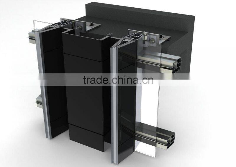 aluminum unitized glass curtain wall