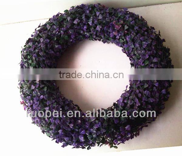 YiWu cheap price boxwood landscaping artificial grass wreaths