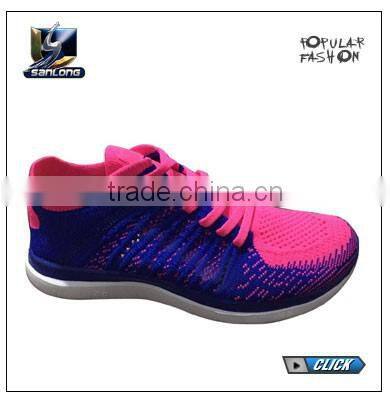 2016 latest customize design flyknit upper men running shoes
