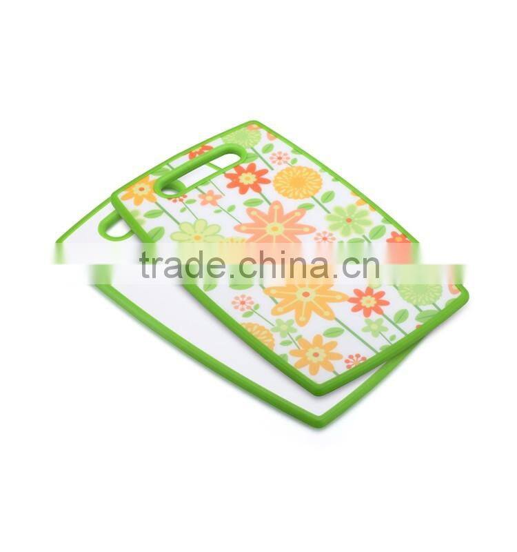 Ebay hot sell kitchen board chopping board with deco cutting board with hole