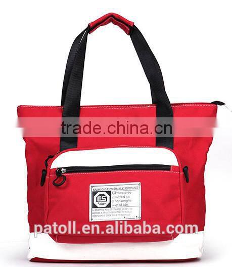 Factory wholesale reusable canvas weekend bag fashion design