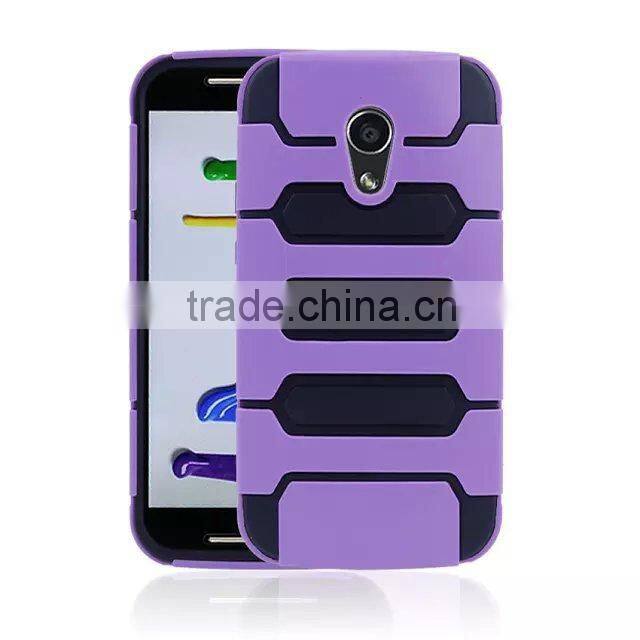 Hybrid Armor Bumper Cover Case ( TPU + Hard PC) for MOTO G2