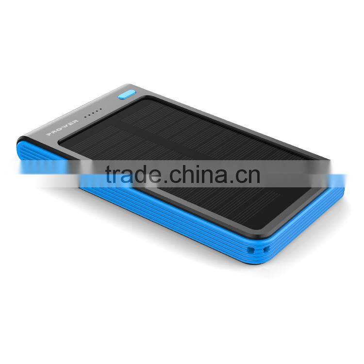 fast charging solar power bank 6000mah for phone MP3 laptop camera