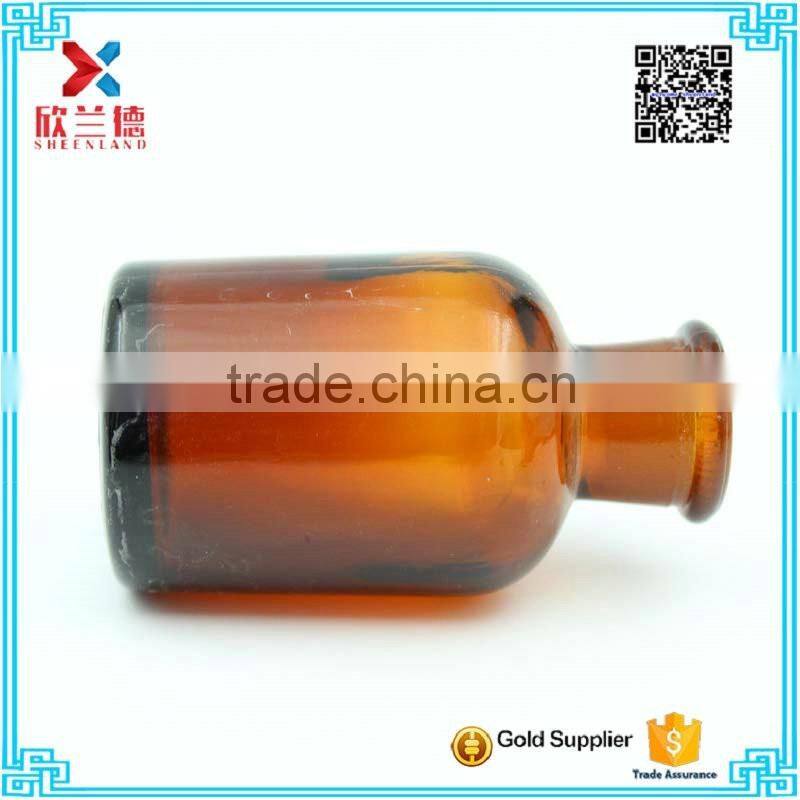 wholesale 60ml narrow mouth amber reagent round glass bottle