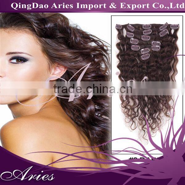 Alibaba supplier 8A grade clip in hair extension human hair extensions clip in hair extensions for black