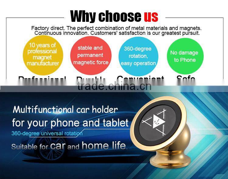 Universal Aluminum Magnetic 360 Degree Rotation magnetic cell phone holder for smart phone