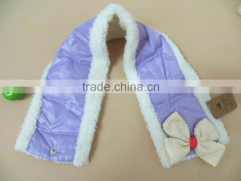 New product high quality winter warm children's lovely scarf with bowknot WJ-650