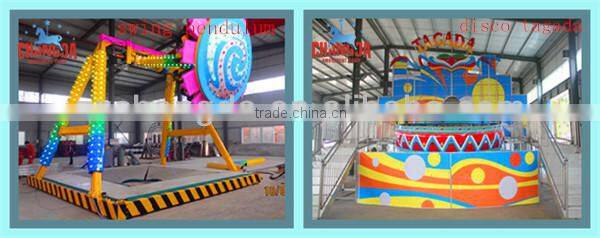 classic amusement park orbitron ride flying elephent