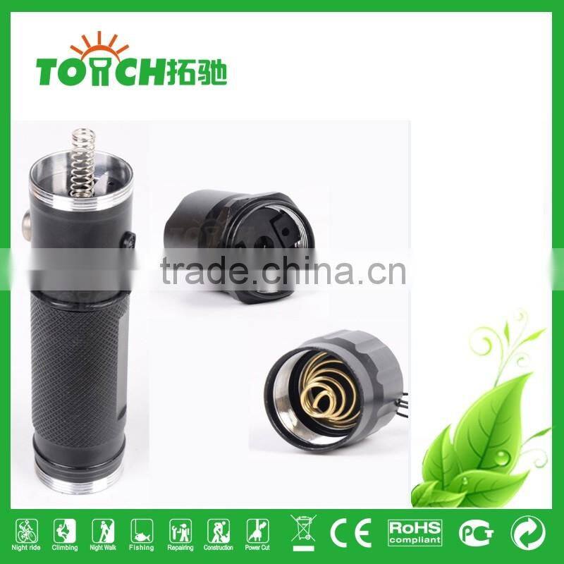 Mini Police Security LED led torch flashlight with campass