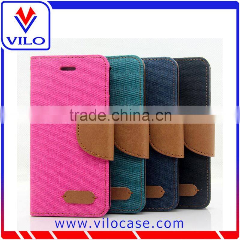 Mecury Goospery Dual Color Cross Pattern Magnetic Wallet Side Flip TPU +PU Leather Case for iPhone6s With Stand