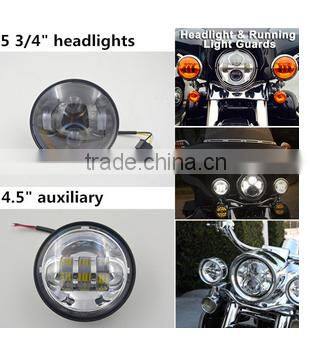 7" LED Headlight For Harley Daviddson Motorcycle Black Chrome Projector Daymaker HID LED Light Bulb JK Wrangler LED Headlamp