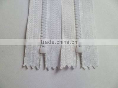 3# plastic resin zipper close end zipper with painted auto-lock thumb slider zipper coate zipper