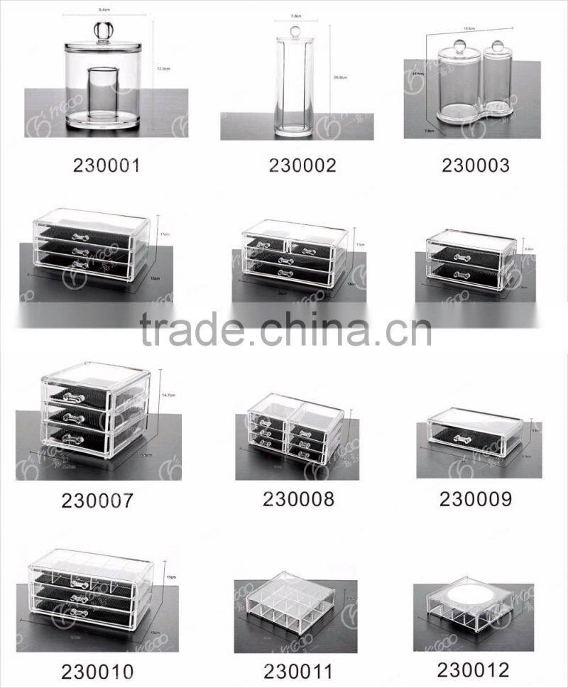 2016 Customized Oem Acrylic Organizer Cosmetics Display Acrylic Makeup Organizer