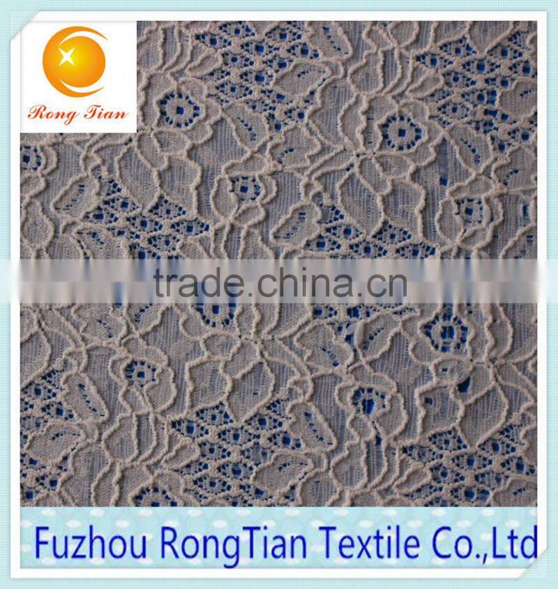 High-grade white spandex lace fabric for clothing fabric
