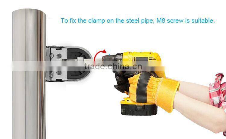 stainless steel railing glass clip for indoor and outdoor handrail